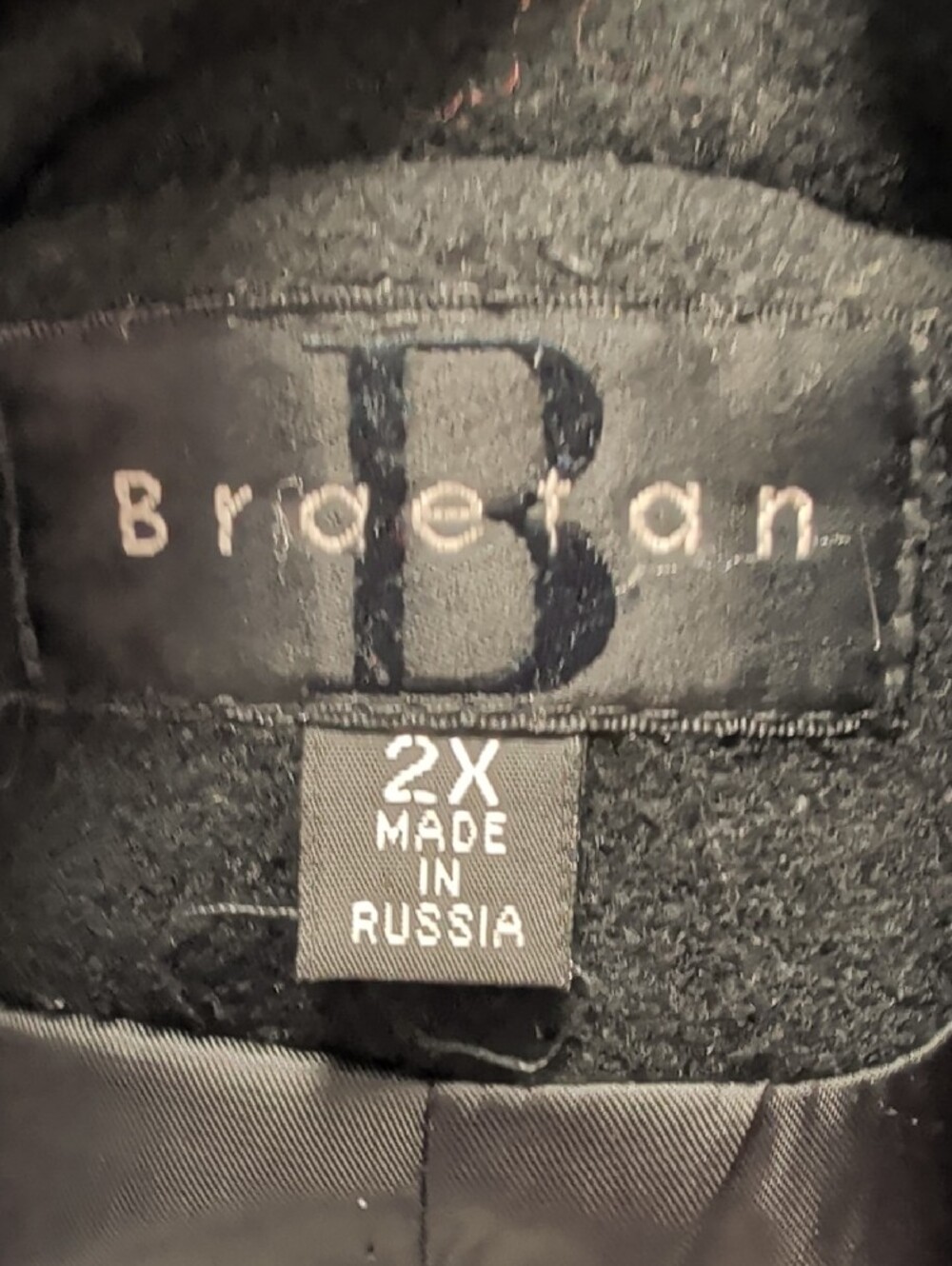 BRAETAN 2X Women's Pre-Owned Black Wool Peacoat - Timeless Double-Breasted - Picture 14 of 15
